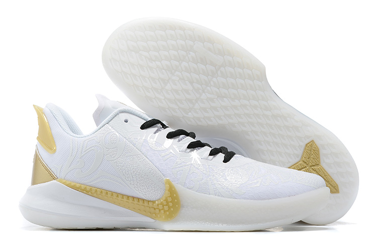 2020 Nike Mamba Focus EP Kobe White Gold Black Shoes